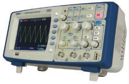 7 Color LCD Record Length I/O interface Vertical Resolution Vertical Sensitivity Weight Dimensions (W x H x D) The included EasyScope software provides seamless integration between the oscilloscope
