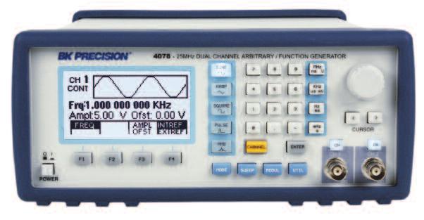 Signal Generators 25 MHz & 50 MHz Arbitrary Waveform/ Function Generators Common Features & Benefits Sweep, gated, burst, and modulation (AM/FM/FSK) capabilities standard AWG provides built-in pulse,