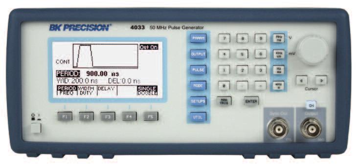 Signal Generators Pulse Generators 50 MHz Programmable Pulse Generators Features & Benefits Dual-Channel Model 4034 The 4033 and 4034 are high performance programmable pulse generators ideal for