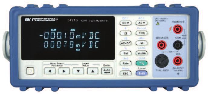 Multimeters Bench Multimeters 4 ½-digit and 50,000-count true RMS Bench Multimeters The 2831E (4 ½ digit) and 5491B (50,000- count) bench digital multimeters provide accurate and reliable