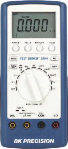 The Test Bench Series are high performance and value-priced, portable multimeters, offering more features for the dollar than other multimeters.