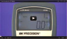 Component Testers Selection Guide B&K Precision offers a wide range of component testers that can measure and identify values of capacitors, resistors, inductors, diodes, ICs, and transistors.