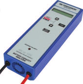 These analyzers display the stored charge capacity of SLA (Sealed Lead Acid) acid batteries as a percentage as well as the loaded and