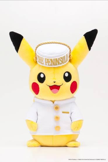Upon completion of the experience, players will be rewarded with an original Pikachu plush doll wearing the trademark Peninsula Pageboy jacket and gold-braided