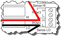 Chapter 4 Calibration Procedures Relay Verification...Continued from previous page Tests 25-32 (ROW4): Move the HI, LO, Sense HI and Sense LO leads to ROW4 as shown below.