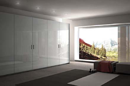 The doors decorate the interior with a sophisticated design that is simple in