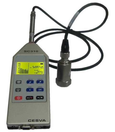 Module for vibration measurements Module for vibration measurements Numeric screen acceleration values in m/s 2 and db (1 Hz 80 Hz) Graphic screen in 1/3 octave bands (1 Hz - 80 Hz) + k evaluation