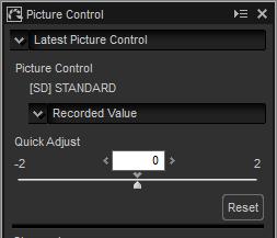 Picture Control (RAW Images) Adjust Picture Control settings.