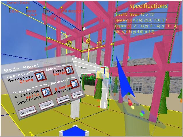 International Journal of Virtual Reality 7 this application used generic interaction techniques such as pointing for travel, the Go-Go technique for selection and manipulation, a 3D snap-to grid to