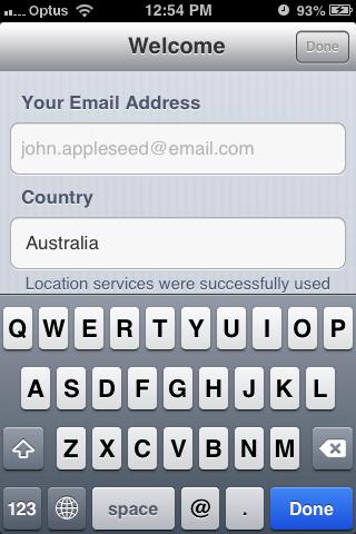 Step 3: Fill in your email address on the Welcome Screen by clicking in the field as