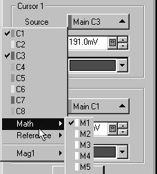 Press the SELECT button to toggle selection between the two cursors. The active cursor is the solid cursor. 26.
