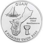 75 KM# 446a 6.25 g., 0.900 Silver 0.1808 oz. ASW, 2009S 996,548 7.75 Guam KM# 449 5.67 g.