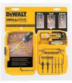 bit tips, heavy-duty container Drill Drive Holder, Drill Drive Connector, #6, #8 & #10 drill bits with countersinks, #6 (2), #8 & #10