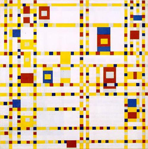 Compare Lee Krasner s NON-OBJECTIVE ABSTRACTION with that of Piet Mondrian.