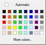 Halo v1.0 Software. User s Guide 2. Tutorial A color can be selected by clicking on the box of the corresponding stimulus (main or peripheral) and a standard palette of colors appears (Fig. 2.19a).