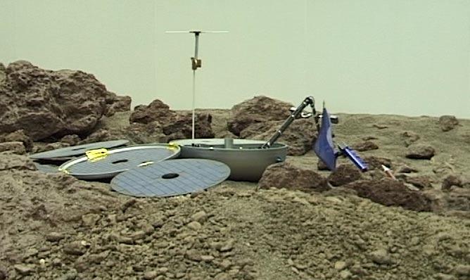 446 P Putz Figure 20. Mockup of the Beagle 2 lander with its instrument positioning arm. Figure 21. The Nanokhod micro-rover.