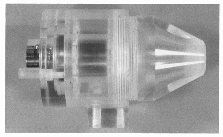 Figure 1 - This photograph shows the squirter used in the RFC ultrasonic system.