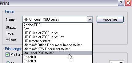 Printing to a PDF program A My Label PDF program is part of the software and can be installed when you install the software.