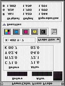 Understanding the CMYK Probe The CMYK Probe window (see Figure 4 1a) is opened by selecting Probe from the Tool menu or pressing +P (Macintosh) or Control + P (Windows).