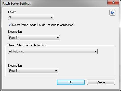 Patch Sorter Settings window From this window you can select all options for one patch rule. NOTE: A patch can be used in only one rule.