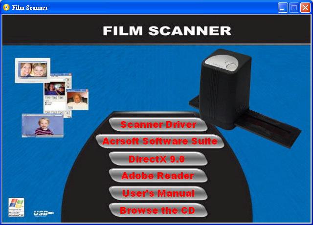 3. Installing the software and driver To use the film scanner you must install the film scanner driver and ArcSoft PhotoImpression 6 in advance. Installing the driver. 1. Turn on the computer. 2.