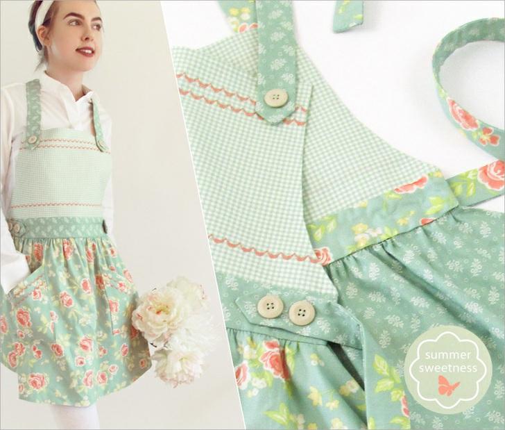 Although our apron design isn't "officially" reversible, it is so lovely on both the front and the back it