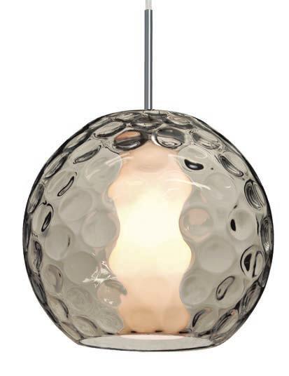 LAYLASM SMOKE LAYLAAM AMBER LAYLACL CLEAR LAYLA PENDANT 120V Pendants 8.4 STD LAMP: 60W T10 120V, lamp not included. LED: 5W Replaceable source, dimmable.