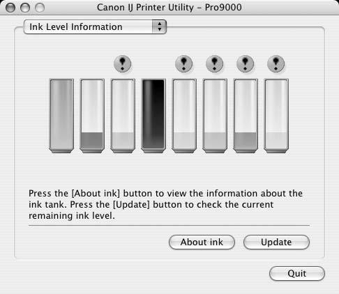Printing Maintenance Open the Canon IJ Printer Utility to check the ink level information. 1. Select Applications from the Go menu, and then double-click the Utilities folder. 2.