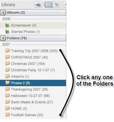 This is the PICASA 2 HOMEPAGE (Figure 1). Figure 1: THE PICASA 2 HOMEPAGE 2.