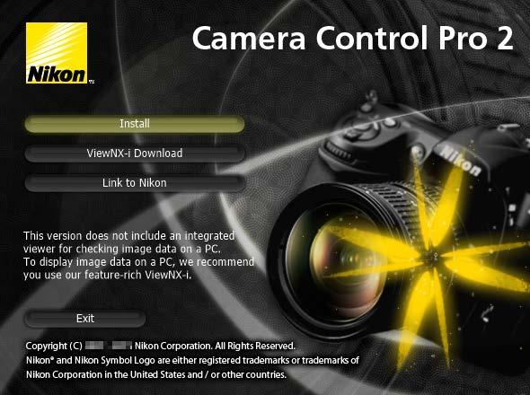 Return to first page Camera Control Pro 2 8 Overview Use an account with administrator privileges for installation. Insert the installer CD and launch the installer.