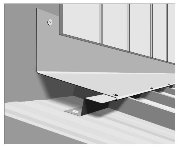 Fig. 17 Standard SW-7 Sidewall Sidewall attaches attaches to to with rivets and is covered on the wall side by siding.
