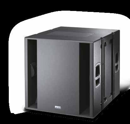 pushpull 2x380mm (15 ) B&C neodymium subwoofer with 100mm (4 ) coil Class D amplifier delivering 2000W RMS
