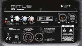 56 Mitus Point Source Active Mitus Speakers 2-way, bi-amplified, bass-reflex design Switch mode power supply DSP with 8 EQ presets Birch plywood enclosure, scratch resistant black paint finish