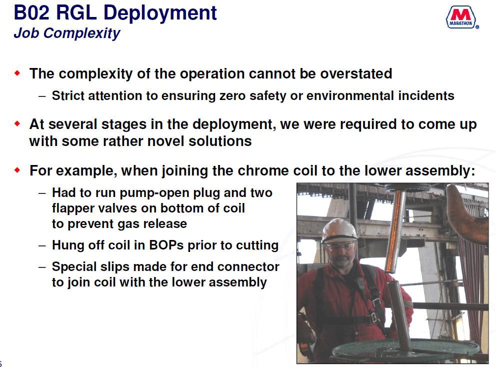 RGL Deployment in Well B-02 2010