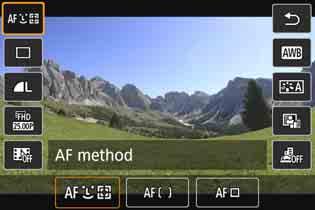 Shooting Function Settings Function settings particular to movie shooting are explained here.