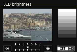 Press the <Y> <Z> keys to adjust the brightness on the adjustment screen, then press <0>.
