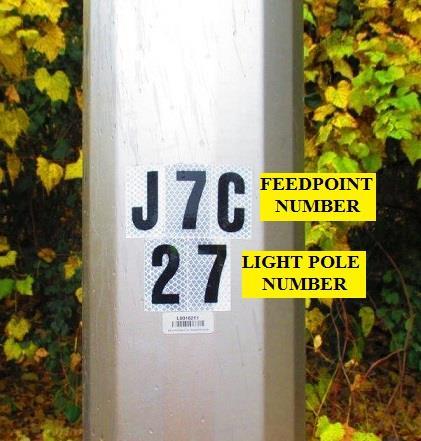 16.3.5 LIGHT SYSTEM COMPONENT LABELING (2545.3.P) The contractor must number the light poles or the luminaires when light poles are not required (underpass luminaires, tunnel luminaires, special luminaires, etc.