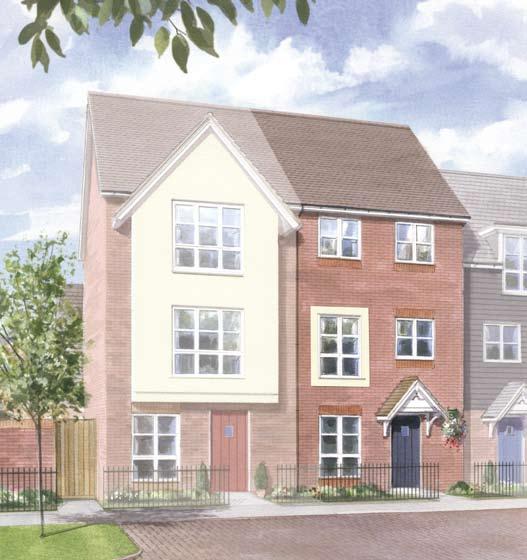 the Shaftesbury Plots 265, 266, 281, 282 A stylish three bedroom town house, a good size lounge and a study.