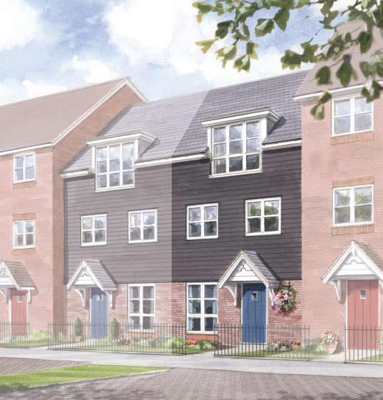 the Gladstone Plots 274, 275, 299, 301, 309, 310 A beautiful town house offering flexible family living, with three bedrooms, utility, study and en-suite to the master bedroom.