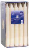 SERVICE-PALLET* DINNER CANDLES pack of 20 dipped quality, 100% stearin 190 x 21,5 mm 1 SP = 80 packs 4 SP ITEM NO.