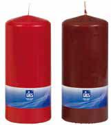 PILLAR CANDLES 6 PILLAR CANDLE 160 x 58 mm dipped quality, individually shrink-wrapped 160 x 58