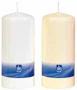 PILLAR CANDLE 180 x 78 mm dipped quality, individually shrink-wrapped 180 x 78 mm 1 carton = 6