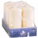 PILLAR CANDLES PILLAR CANDLE 90 x 40 mm tray of 15 dipped quality, unwrapped 90 x 40 mm 1 carton = 3 trays