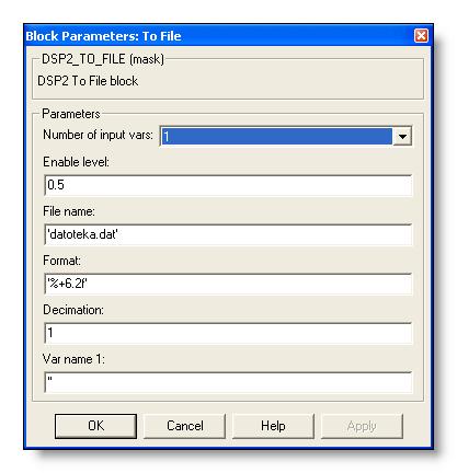 CHAPTER 4: DSP-2 BLOCK REFERENCES 35 To File Description: Figure 33 shows the GUI of DSP-2 To File block.