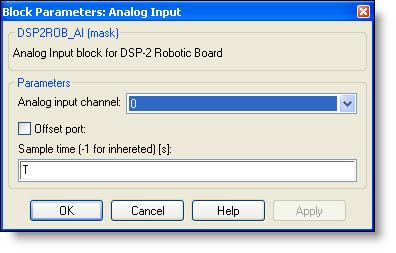 CHAPTER 4: DSP-2 BLOCK REFERENCES 43 Analog Input Description: DSP-2 robotic controller has four 12 bits analog to digital converters (ADC) with the input range from -10 V to 10 V.