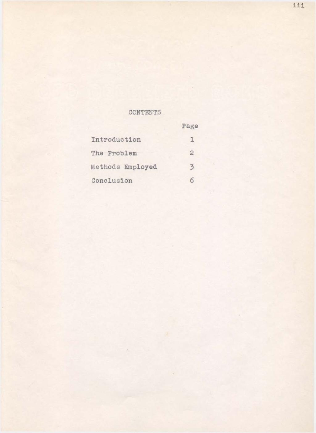 iii CONTENTS Page Introduction 1 The