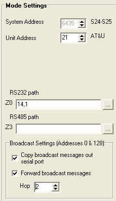 configured as below: The Forward Broadcast Messages box is selected to allow these units to repeat the broadcast messages on.