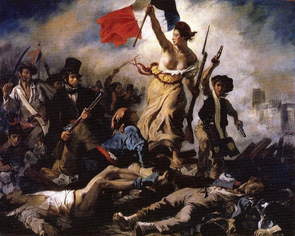 Eugène Delacroix Liberty Leading the People 1830 oil 8 6 x 10 8 Romanticism Considered a French masterpiece, Delacroix painted a representation of the Second French Revolution, which took place from