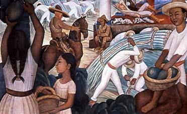 Diego Rivera painted many scenes of oppression and exploitation of workers.