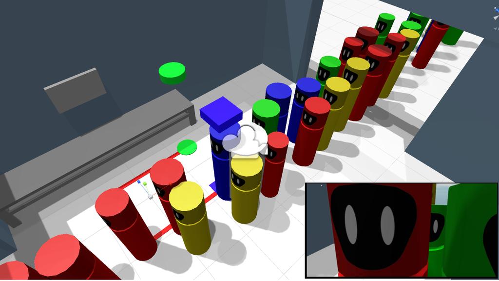 cylinders [7]. B. Interaction with Virtual Crowds Narang et al.